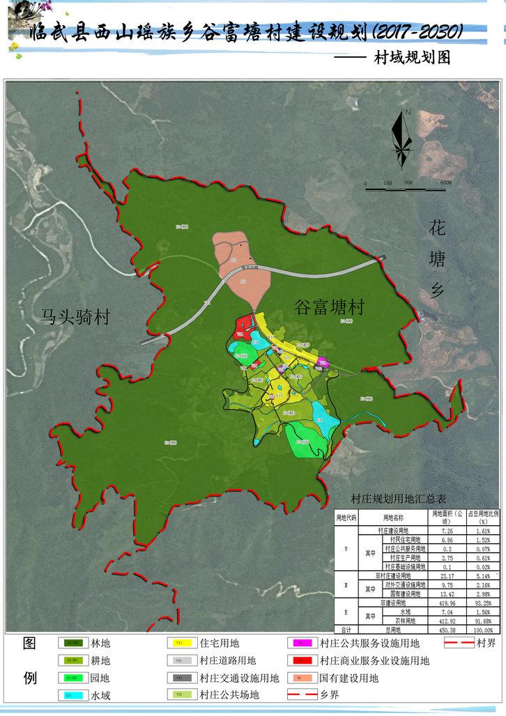 临武县西山瑶族乡谷富塘村建设规划(2017-2030年)